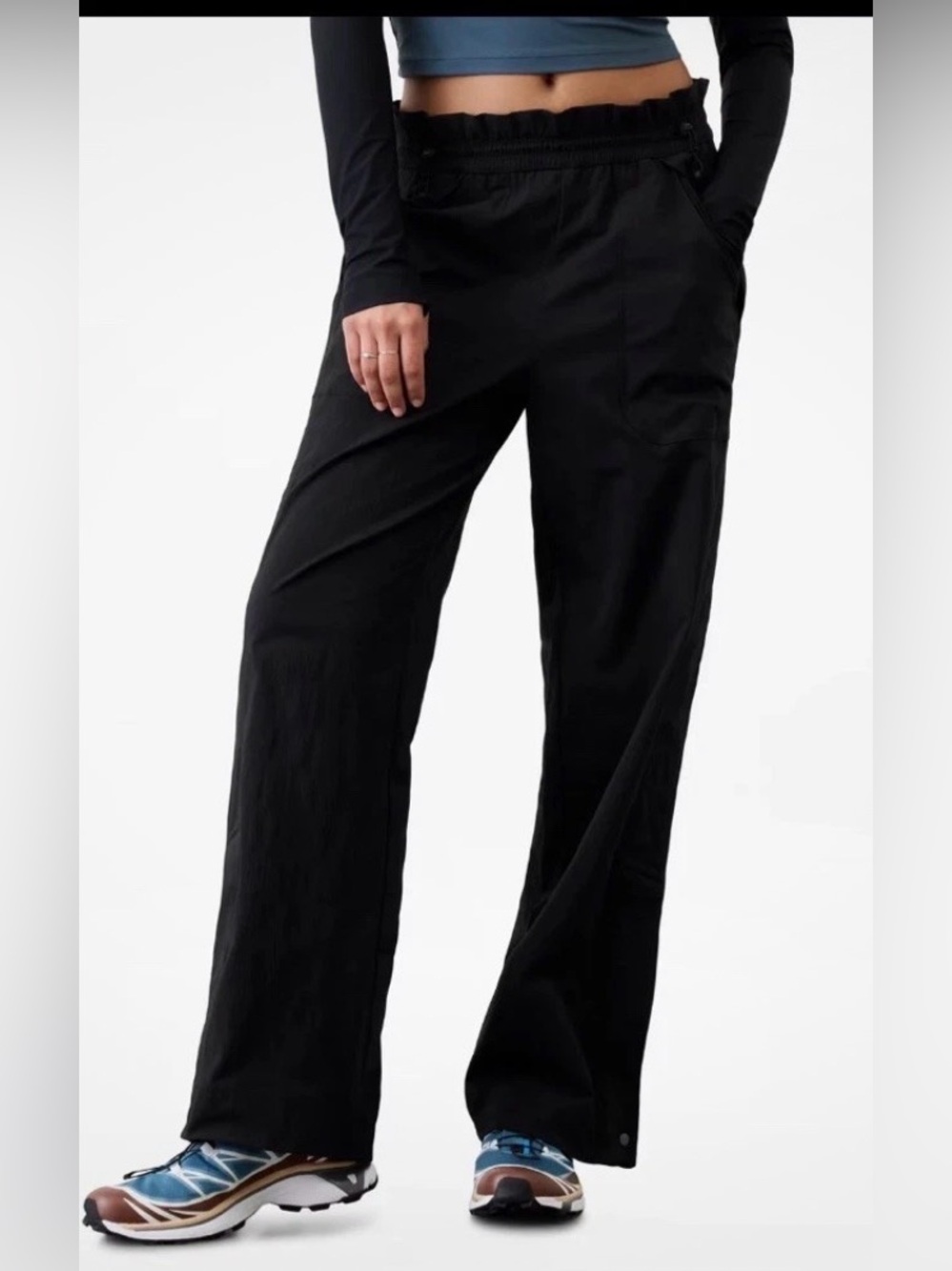 Athleta Trekkie Parachute Pant, High Rise, Black,